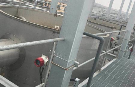 美仪电磁流量计在上海老港处理厂运行